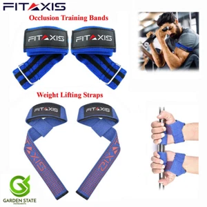 Fitness Fisico Allenamento Gambe Bicipiti Occlusione Fasce Sollevamento Morto Bracciali Cinghie - Foto 1 di 5