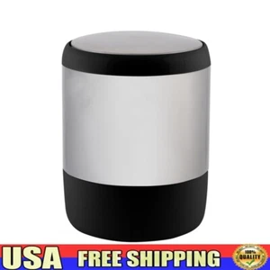 Matte Stainless Steel Rotating Lid Waste Bin Indoor Use Compact Wastebasket New - Picture 1 of 5