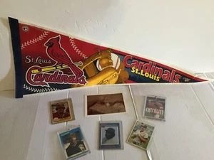 Lot (7) Vintage Cardinal Banner Postcard Trading Cards Baseball FREE MAKE OFFER! - Picture 1 of 15