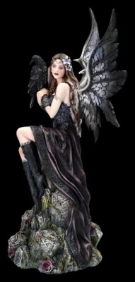 Figure Motif Elfe - Frey Avec Corbeau - Mystique Déco Fantaisie