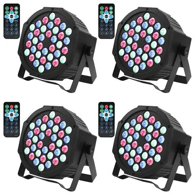 4-pack Par Lights 36W RGB LED Par Lights DJ Uplights US PLUG - Imagem 1 de 4