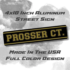 Coach Prosser Court Dr. Basketball Court Color Design Aluminum Street Sign - Bild 1 von 3