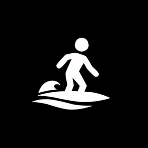 SURFER Island Living Hawaiian Hawaii Decal Sticker - FREE USA SHIPPING - Picture 1 of 2