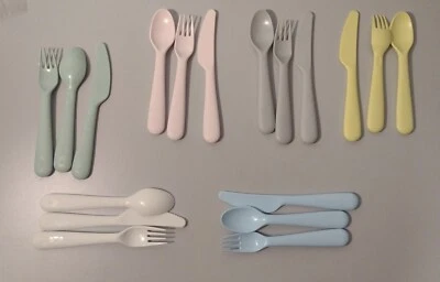 IKEA Kinder Besteck KALAS 18-tlg.  Farben 6 Farben wählbar oder gemischt  - Bild 1 von 4