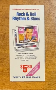 US BK204 (2737) Booklet of 20 - 29¢ stamps - ROCK & ROLL RHYTHM & BLUES - Picture 1 of 2