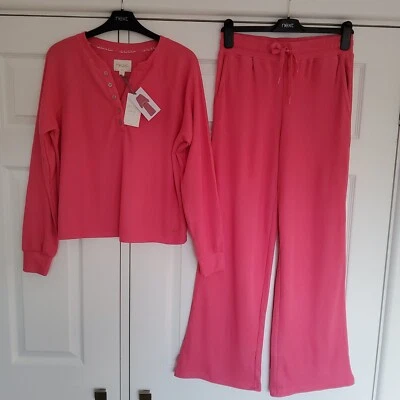 SIGUIENTE Pijama Waffle Fino Suave Rosa Cerise para Mujer TALLA PEQUEÑA 8-10 Nuevo Foto 1 de 4