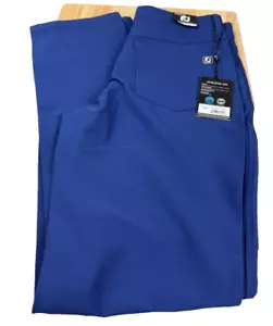 Footjoy Golf Blue Twilight Performance Athletic Fit Slim Pants 30x34 NEW - Picture 1 of 7