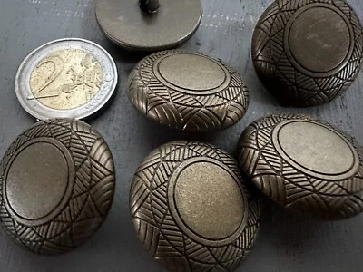 5 Knöpfe 28mm  messing schwarz Ösenknopf Trachten Ornament Halbkugel - Bild 1 von 4