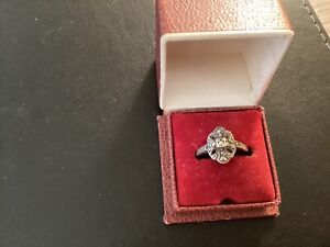 silver 925 vintage ring. marcasite. fine jewellery 