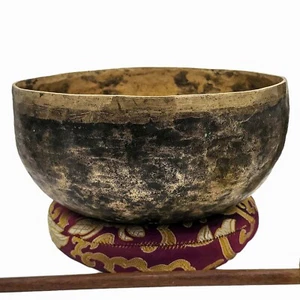 7" Vintage Handmade Hammered Old Antique Yoga Singing Bowl Tibetan Sound Healing - Picture 1 of 6