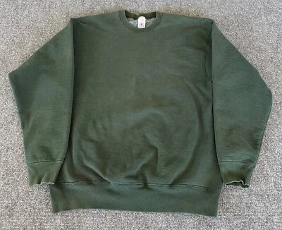 Sudadera Munsingwear De Colección Verde En Blanco Gruesa Peso Pesado Minimalista 2XL Foto 1 de 4