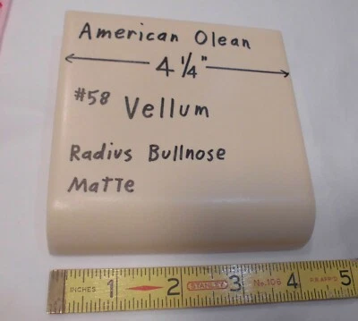 1 件 Vellum - 棕褐色:哑光半径牛鼻陶瓷瓷砖 4-1/4 — 第 1/4 张图片