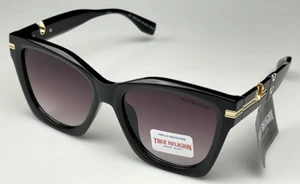 TRUE RELIGION Women's Black Frame Gray Lens Designer Sunglasses TR57040 NEW - Picture 1 of 3