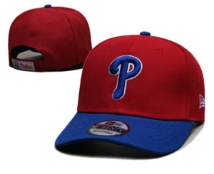 MLB-Philadelphia Phillies Baseball Cap adjustable New Era 9TWENTY Red/Blue Hat - Picture 1 of 3