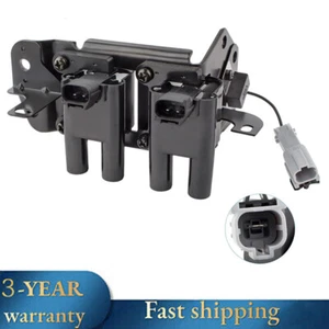 Black Ignition Coil UF-424 for 2001-2006 Hyundai Accent 1.6L DOHC 27301-26600 - Picture 1 of 8