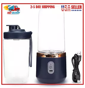 Portable Blender 14 OZ Personal Mini Protein Shakes Juicer Cup USB Rechargeable - Picture 1 of 8