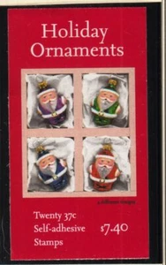 2004 Christmas Santa Ornaments Sc BK298 37c mint booklet of 20 plate no. S11111 - Picture 1 of 1