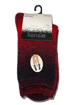 Kensie 女式靴袜红色/黑色 9-11 3455 码 — 第 1/2 张图片