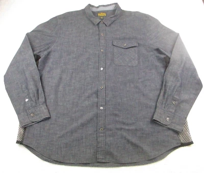 True Religion Shirt Mens 3XL Blue Denim Vented Mesh Sides Button Down Western - Image 1 of 4