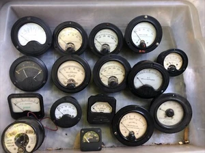 Lot Of 16 VINTAGE westinghouse  Decibels Bowers Ge gauge AC-DC VOLTS - Picture 1 of 6