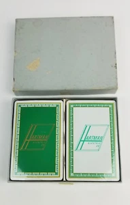 Vintage Hartman elektrische Werbung Doppeldeck Spielkarten versiegelt grün - Bild 1 von 3