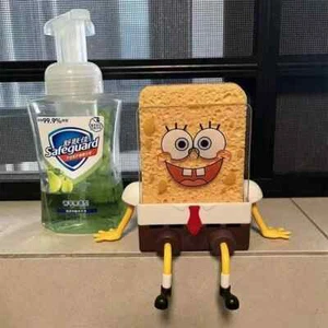 SpongeBob Dish Washing Brush Sponge Kitchen Supplies Drain Rack Cleaning Tool - Picture 1 of 6