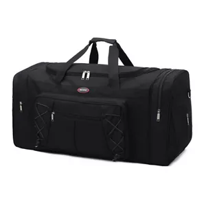 Duffle Bag Sports Large Tote Handbag Travel Flight Gym Fitness Luggage Black - Picture 1 of 4