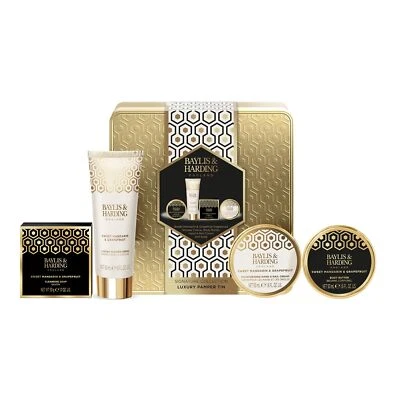 Baylis & Harding Sweet Mandarin & Grapefruit Luxury Pamper Tin Gift Set - Veg...