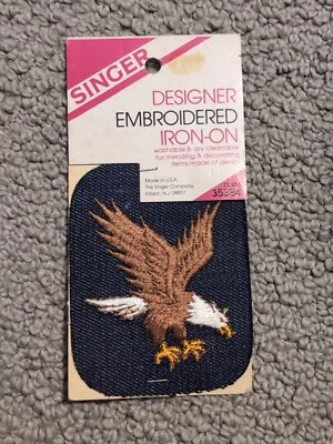 Singer Embroidered Iron Eagle Patch - Image 1 of 3