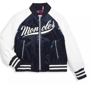 Moncler Little Kid's & Kid's Logo Satin Bomber Jacket Size 6/116cm $1015 😃😃 - Picture 1 of 9