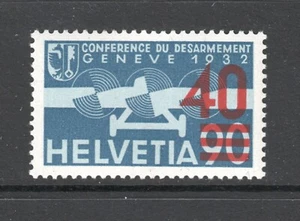Switzerland ~ 1936  Vermillion Surcharge variety,  Sc# C25a NH  cv US$150 (A349) - Picture 1 of 2