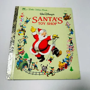 Little Golden Book Santa’s Toy Shop Disney Children Hardcover VTG Copyright 1950 - Picture 1 of 10