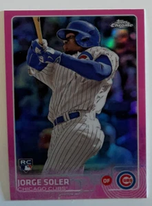 2015 Topps Chrome Jorge Soler Marlins / Cubs Pink Refractor RC #154 - Picture 1 of 2