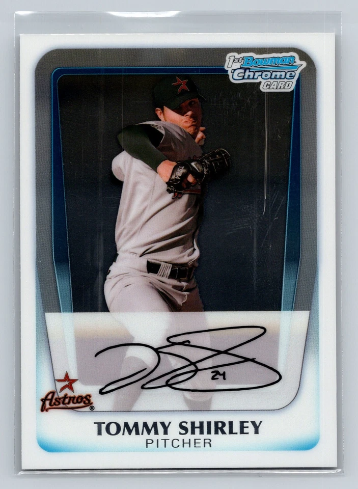 2011 Bowman Chrome Prospects Tommy Shirley Houston Astros Card #BCP150 - Image 1 of 2