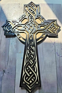 Keltenkreuz Kruzifix, Religion, Christentum, Jesus, Holz, 25x17cm, Christus - Bild 1 von 3