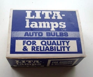 Vintage Lita-lamps ltd auto bulbs 12V 5W SBC No 209 box of 20 - Picture 1 of 4