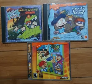 3 NICKELODEON PC CD-ROMS 2 RUG RATS ANDROCKET POWER, AGES 6-UP USED, 90/95 - Picture 1 of 2