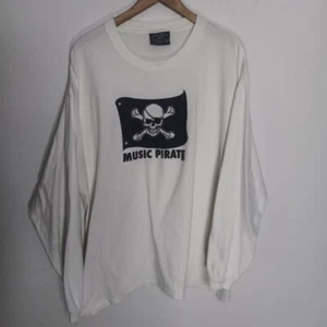 Vintage XL Long Sleeve Shirt Steve & Barry’s Music Pirate Black Flag Punk Grunge - Picture 1 of 8