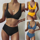 Womens Bikini Set Swimsuit High Waist Ladies Bathing Suit Swimwear Beachwear