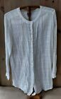 Laura Scott Woman White Crinkle Roll-Tab Sleeve Button Front Tunic Size 16/18W