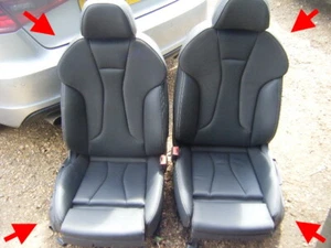 AUDI S3 BLACK EDITION LEATHER interior HEATED SEATS A3 2014 to 2019 1900 miles - Picture 1 of 12