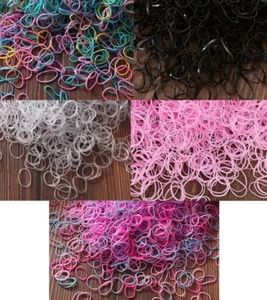 100pcs Mini Elastic Rubber Bands - Hair Ties - Ponytail - Various Options - Picture 1 of 12