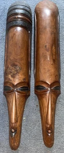 African Traditional Wooden Wall Hanging Mask Home Decor Tribe 35” Large - Picture 1 of 18