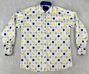 Axxess Mens 3XL Collared Long Sleeve Contemporary Geometric Modern Luxury Shirt - Picture 1 of 16