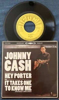 JOHNNY CASH HEY PORTER /IT TAKES ONE TO KNOW ME~NM- 2005 PROMO 7' 45 RPM PIC SLV - Image 1 of 3