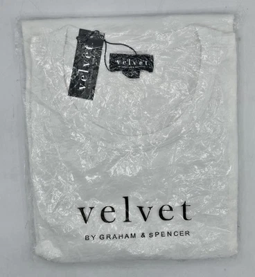 Camiseta Velvet by Graham & Spencer Hombres Amaro Manga Corta Shell Talla 2X - Blanca Nueva con Etiquetas Foto 1 de 4