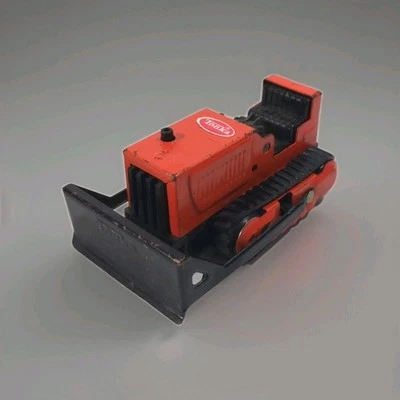 Vintage Pressed Steel Orange Mini Tonka Caterpillar Bulldozer Tractor W/ Tracks - Image 1 of 4
