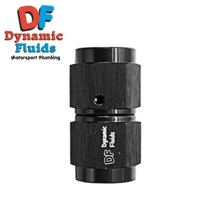 (AN6) -6 Straight Aluminium Female to Female Adaptor Anodised Black  - Picture 1 of 1