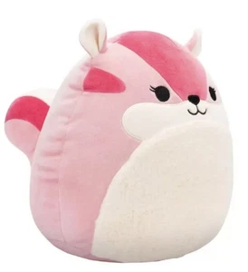 Squishmallows 11 Zoll Dianalee rosa Streifenhörnchen mit flauschigem Bauch Plüsch Neu - Bild 1 von 5