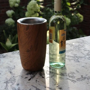 S’well Stainless Steel Wine Cooler – Teakwood Finish – Double-Walled Insulated - Picture 1 of 9